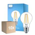 Multipack 10x Philips Corepro LED Bulb E27 Pear Clear 8.5W 1055lm - 827 Extra Warm White | Replaces 75W