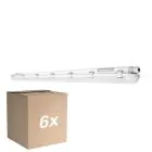 Multipack 6x Ledvance LED Waterproof Batten Damp Proof 46W 5750lm - 830 Warm White | 150cm