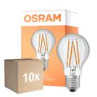 Multipack 10x Osram Led Star Classic LED E27 Pear Filament Clear 4.9W 470lm - 827 Extra Warm White | Light Sensor