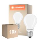 Multipack 10x Ledvance Classic LED E27 Pear Frosted 5.9W 806lm - 827 Extra Warm White | Dimmable | mable - Replaces 60W