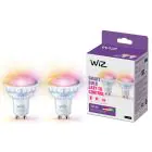 Duopack 2x WiZ Smart LED Spot GU10 PAR16 5W 400lm 36D | Best Colour Rendering - Dimmable - Replaces 50W