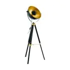Eglo Floor Lamp Covaleda Wood Steel Black Gold | IP20 - Suitable for 1x E27 