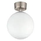 Eglo Ceiling Light Rondo Steel Satin Nickel | Suitable for E27